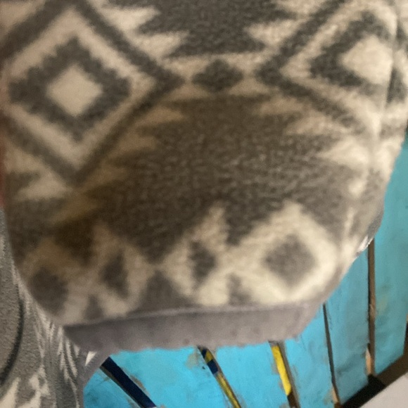 Southern Grit pullover partial snap fleece sweater size small gray white - Picture 4 of 8